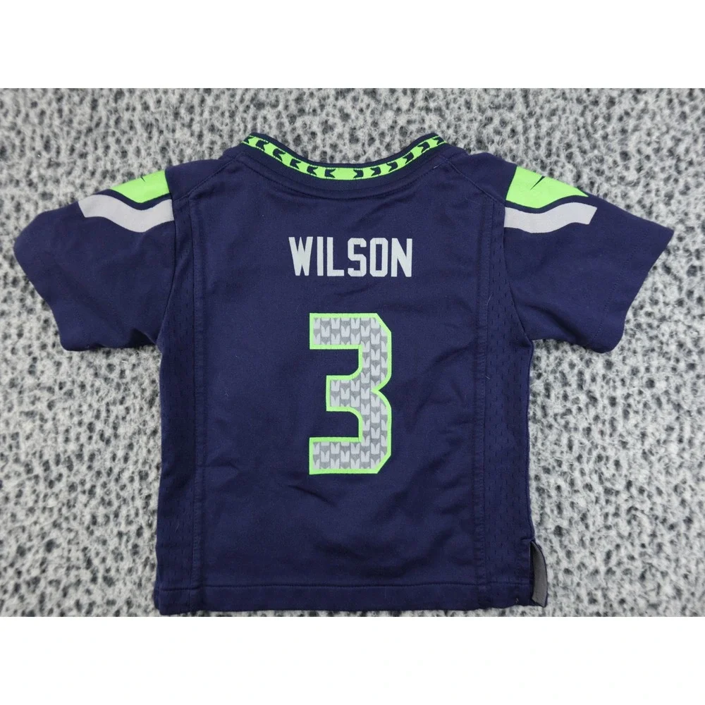 Nike Seattle‎ Seahawks Russell Wilson 3 Football Jersey Toddler 24M Navy Blue